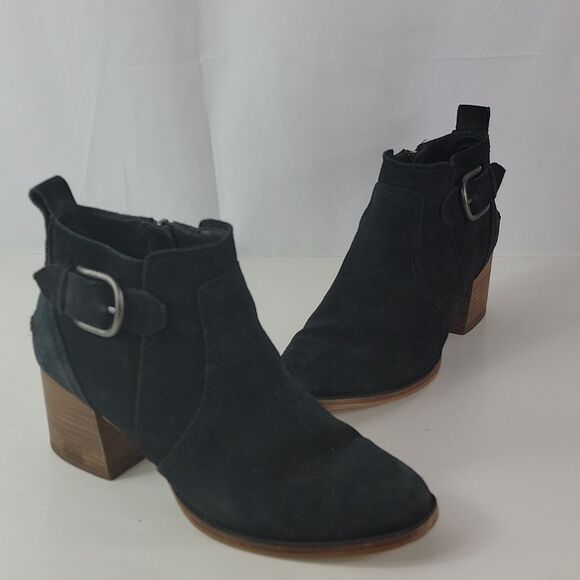 UGG Leahy Black Suede Leather Ankle Boot - Picture 3 of 15